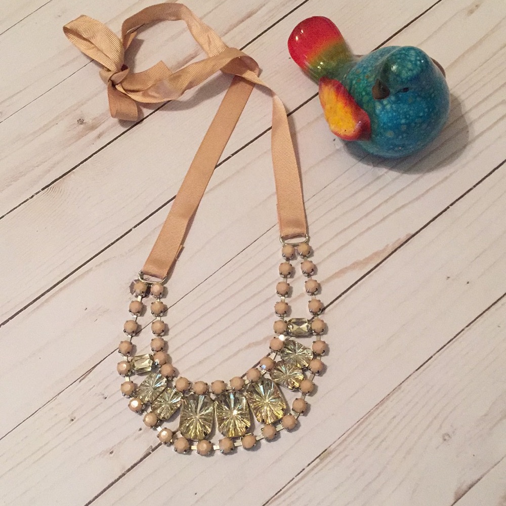 Blush and champagne adjustable bib necklace 🎉